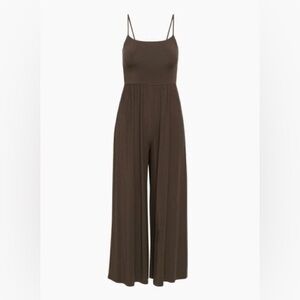 Aritzia‎ | Wilfred | Market Wide Leg Jersey Knit Jumpsuit Dark Brown Size XS